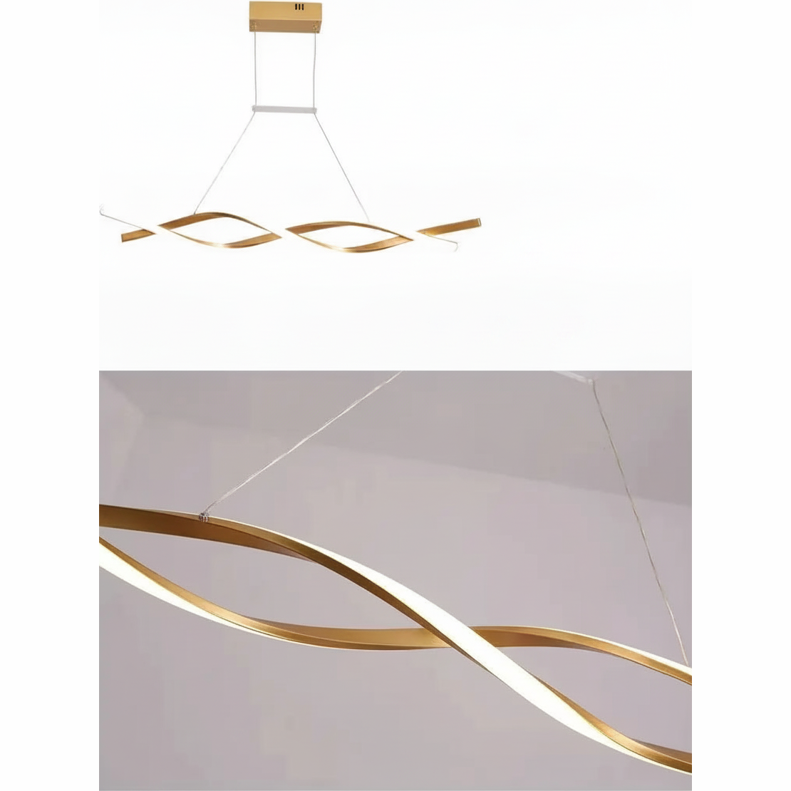 Suspension Ondulée en Aluminium Design Moderne