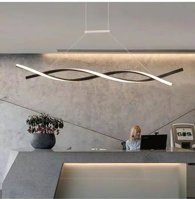 Suspension Ondulée en Aluminium Design Moderne