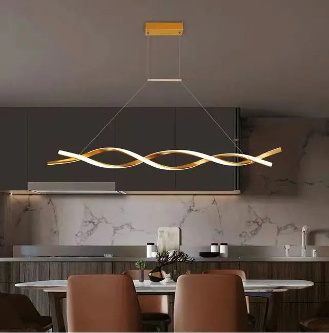 Suspension Ondulée en Aluminium Design Moderne