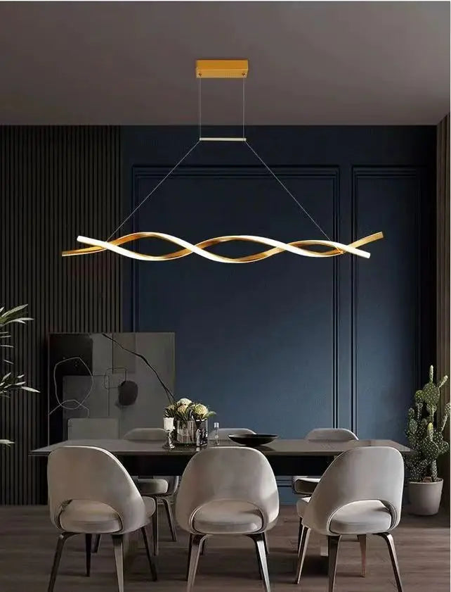 Suspension Ondulée en Aluminium Design Moderne