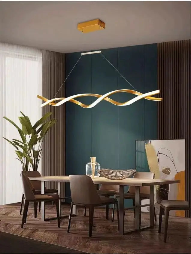 Suspension Ondulée en Aluminium Design Moderne
