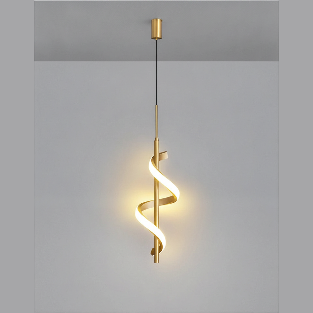 Suspension Ondulée en Métal Design Moderne
