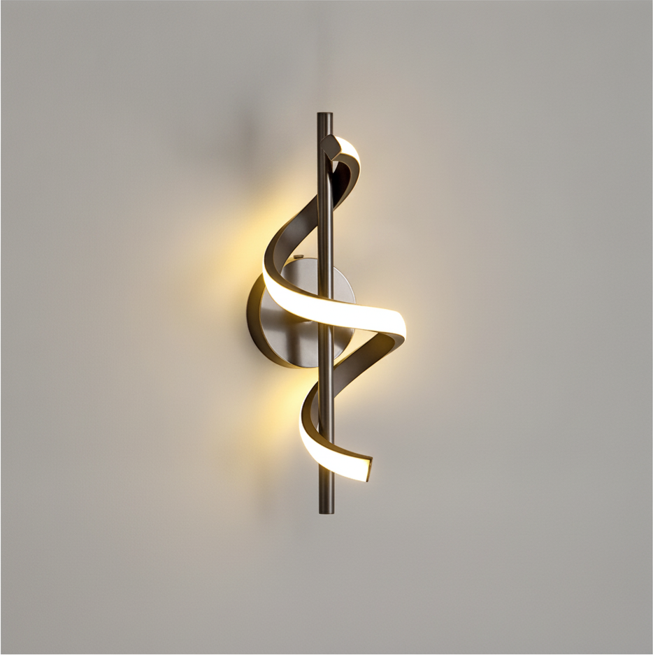 Suspension Ondulée en Métal Design Moderne