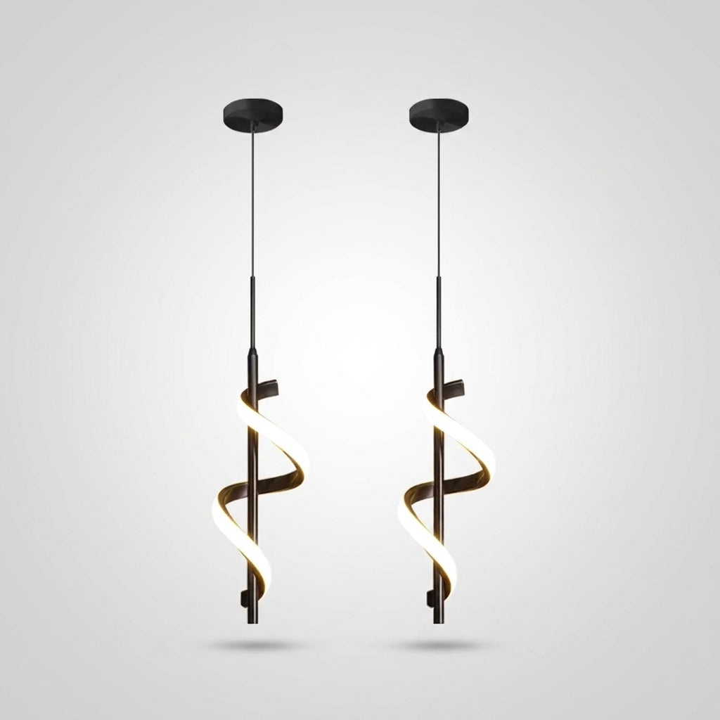 Suspension Ondulée en Métal Design Moderne