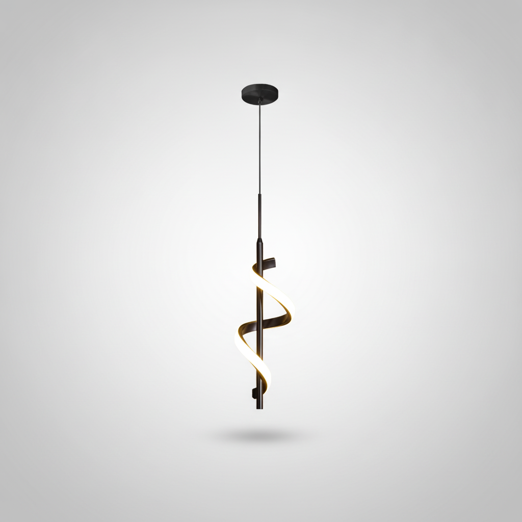 Suspension Ondulée en Métal Design Moderne