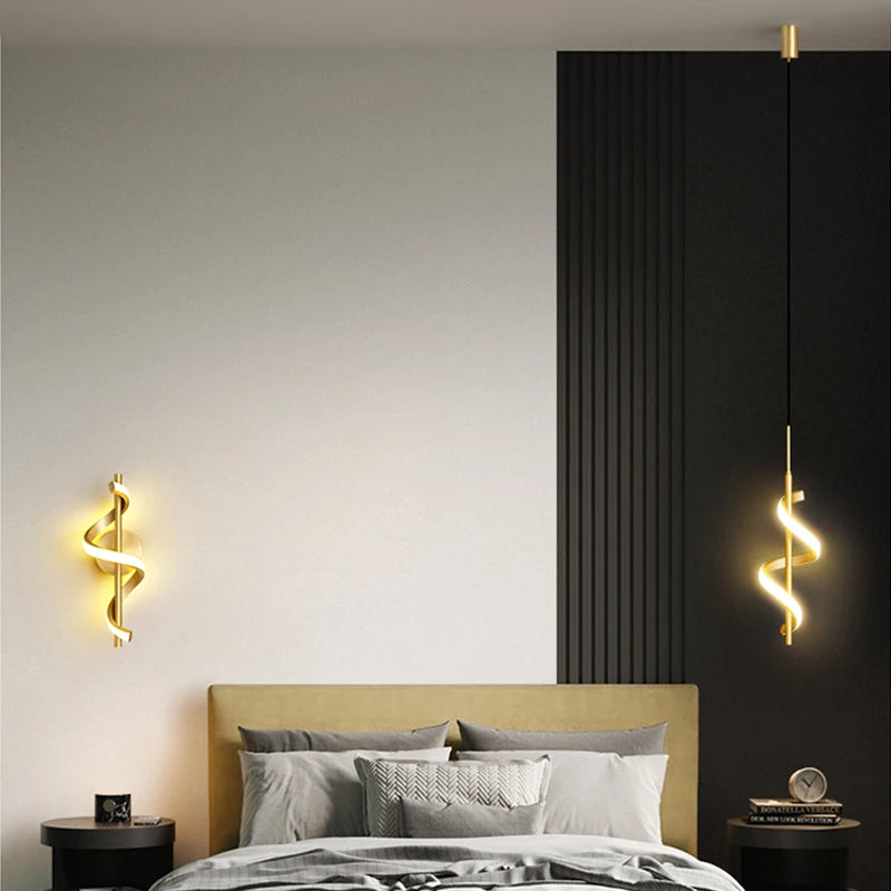 Suspension Ondulée en Métal Design Moderne