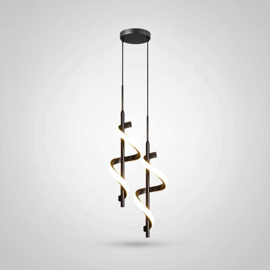 Suspension Ondulée en Métal Design Moderne