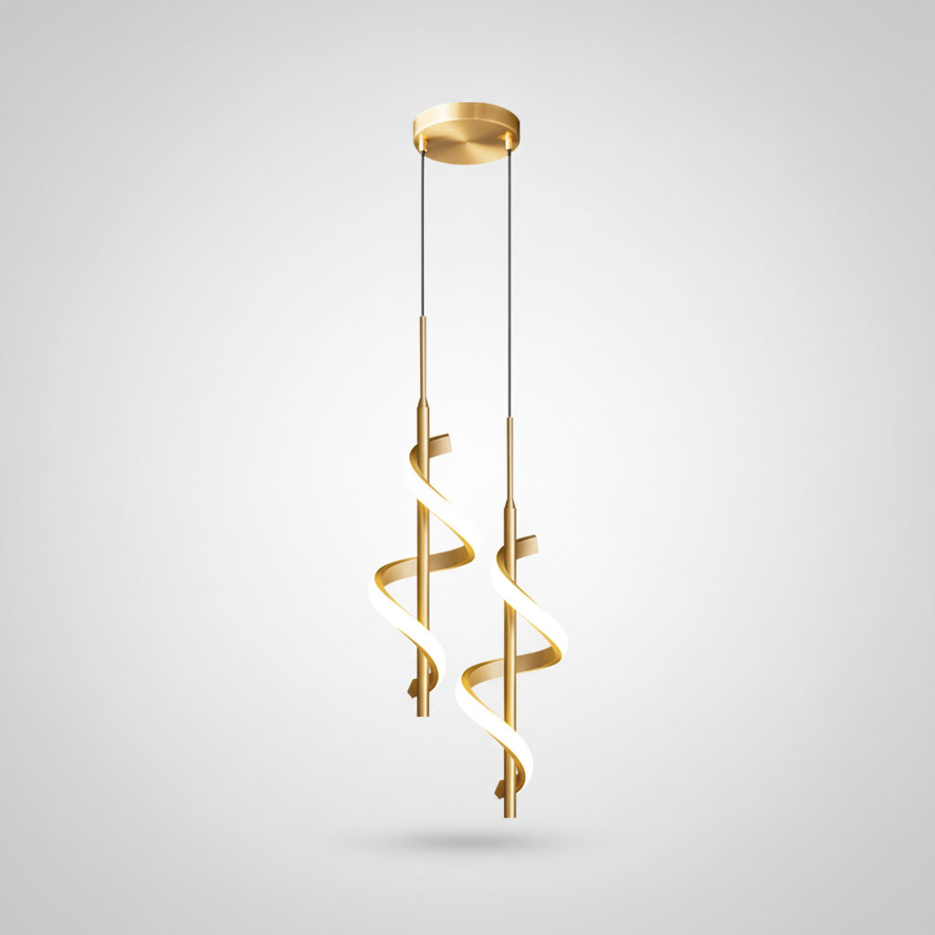 Suspension Ondulée en Métal Design Moderne