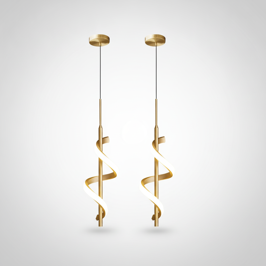 Suspension Ondulée en Métal Design Moderne