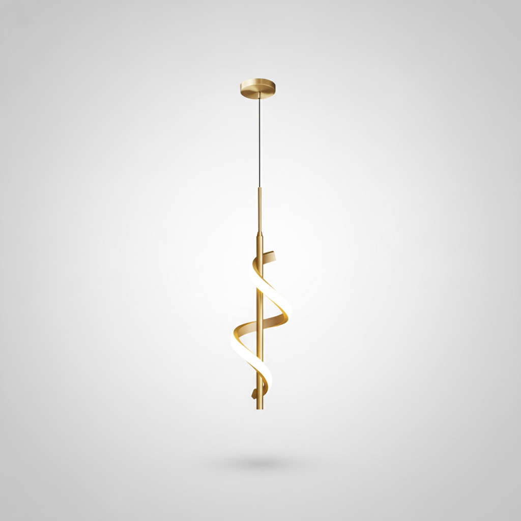 Suspension Ondulée en Métal Design Moderne