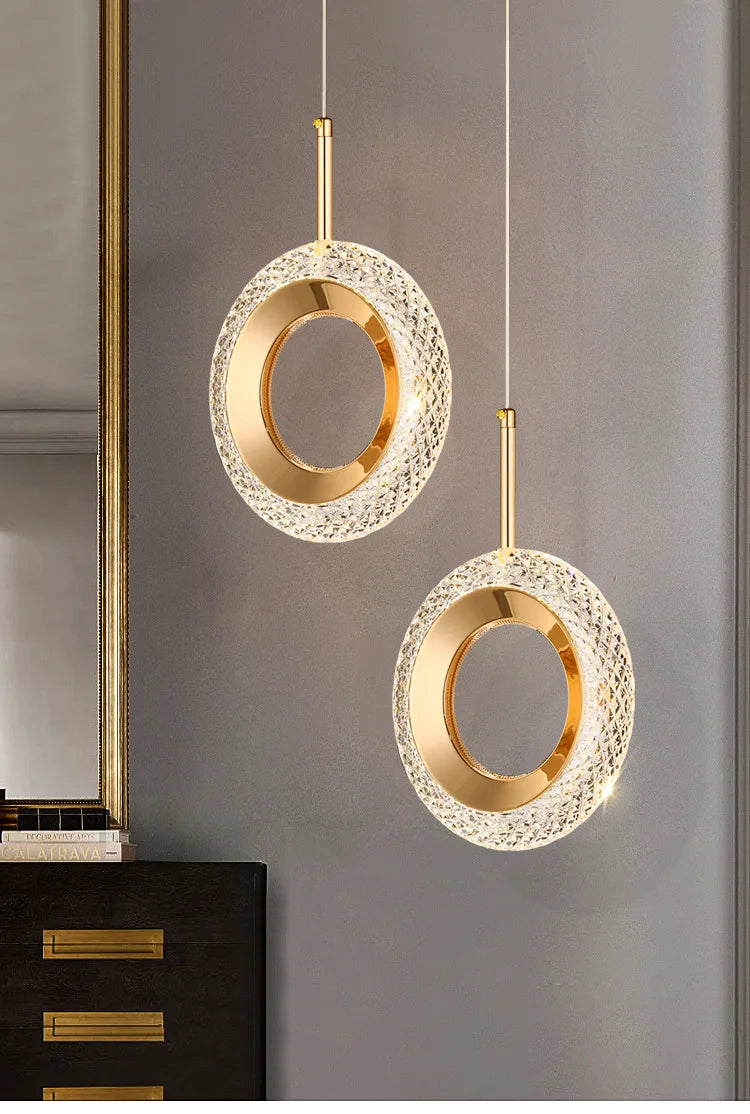 Suspension Ovale en Cristal Design Moderne