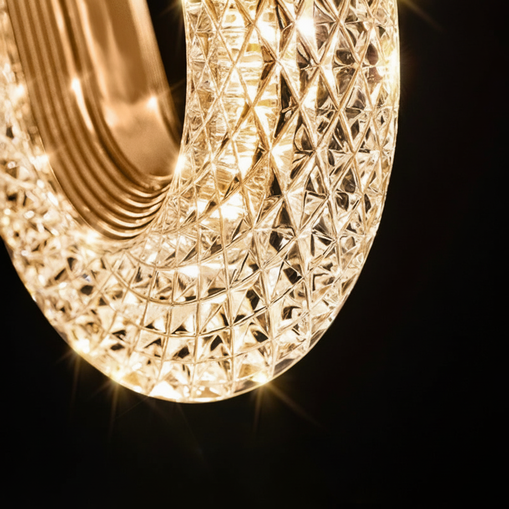 Suspension Ovale en Cristal Design Moderne