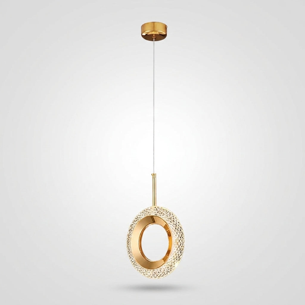 Suspension Ovale en Cristal Design Moderne