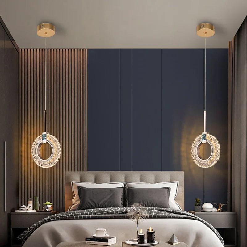 Suspension Ovale en Cristal Design Moderne