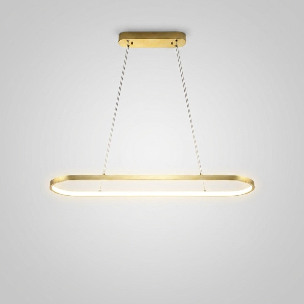 Suspension ovale en métal design moderne