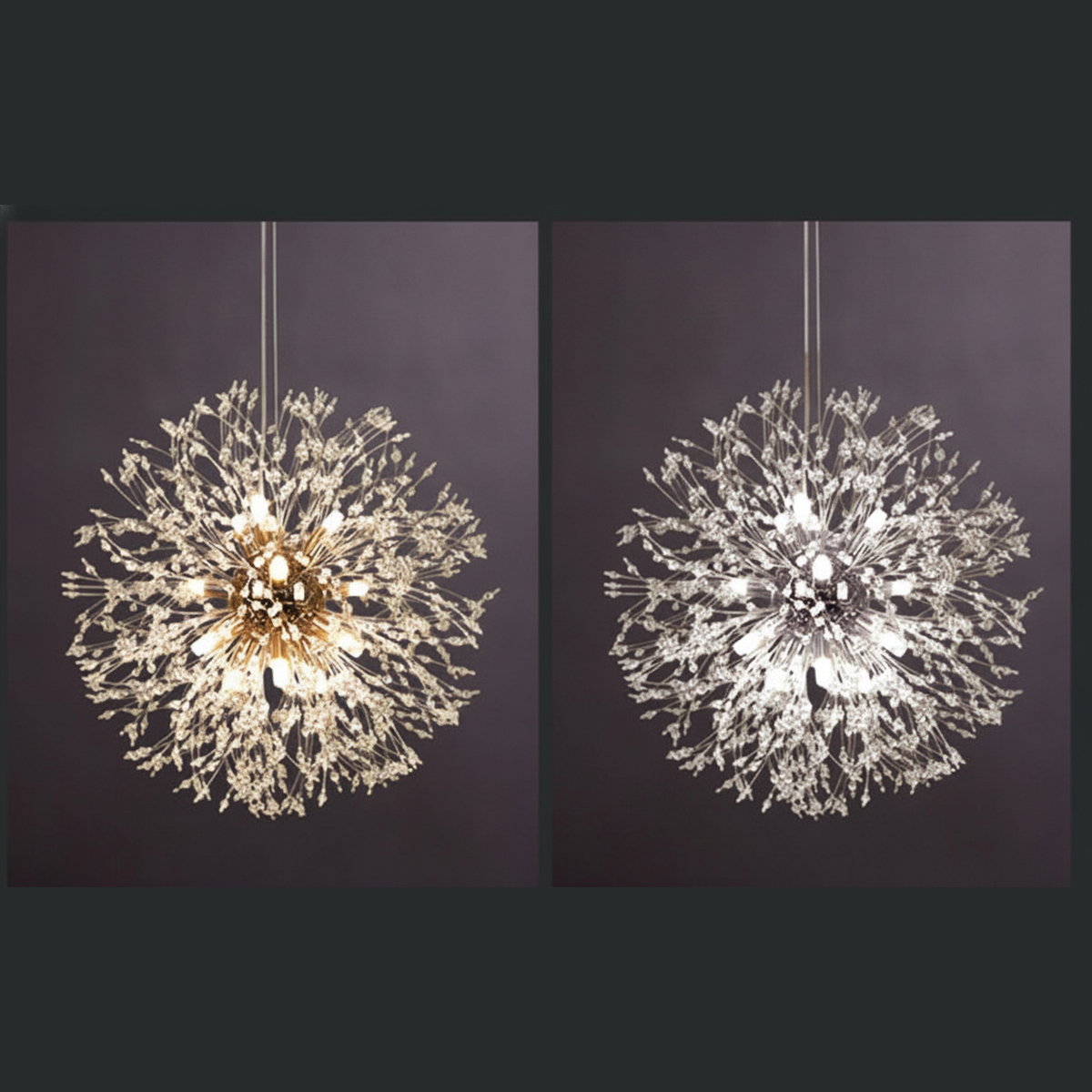 Suspension Pissenlit en Cristal Design Moderne