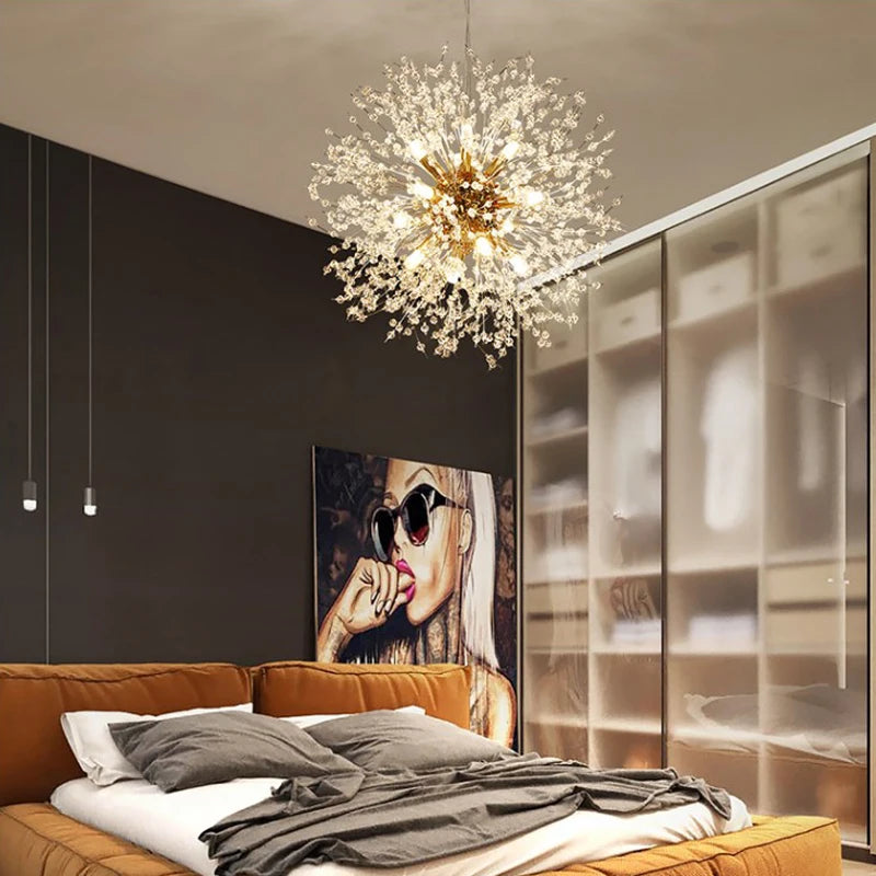 Suspension Pissenlit en Cristal Design Moderne