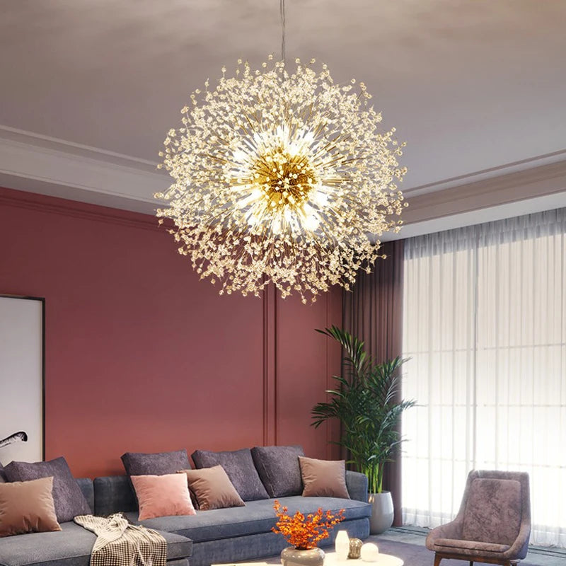 Suspension Pissenlit en Cristal Design Moderne