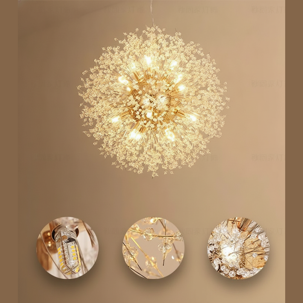 Suspension Pissenlit en Cristal Design Moderne