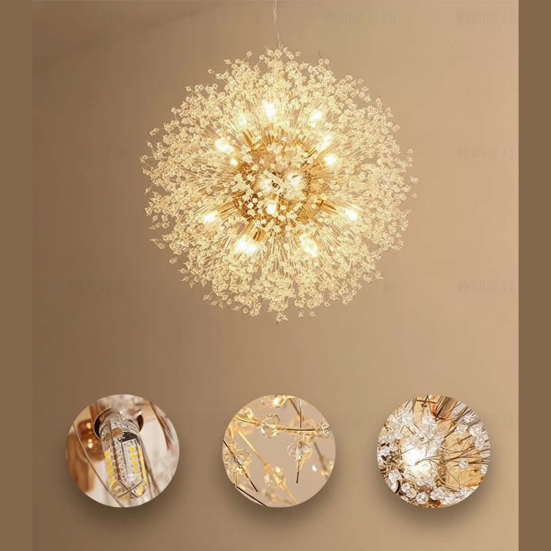 Suspension Pissenlit en Cristal Design Moderne