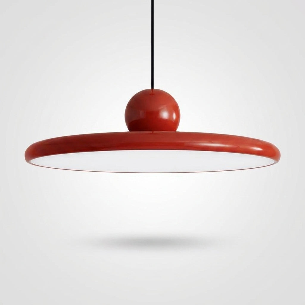 Suspension Soucoupe en Fer et Résine Design Rétro