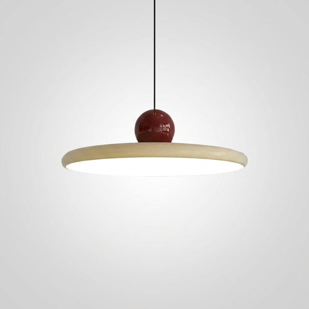 Suspension Soucoupe en Fer et Résine Design Rétro