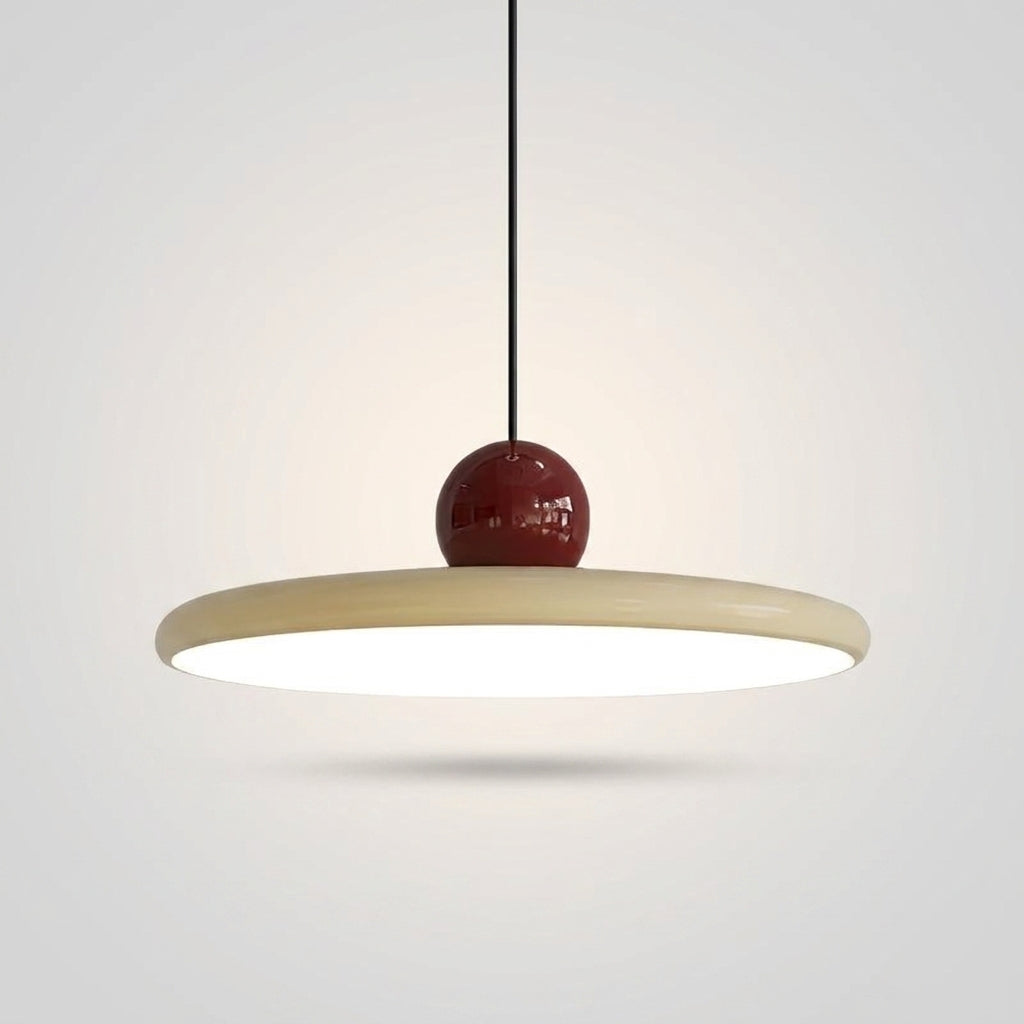 Suspension Soucoupe en Fer et Résine Design Rétro