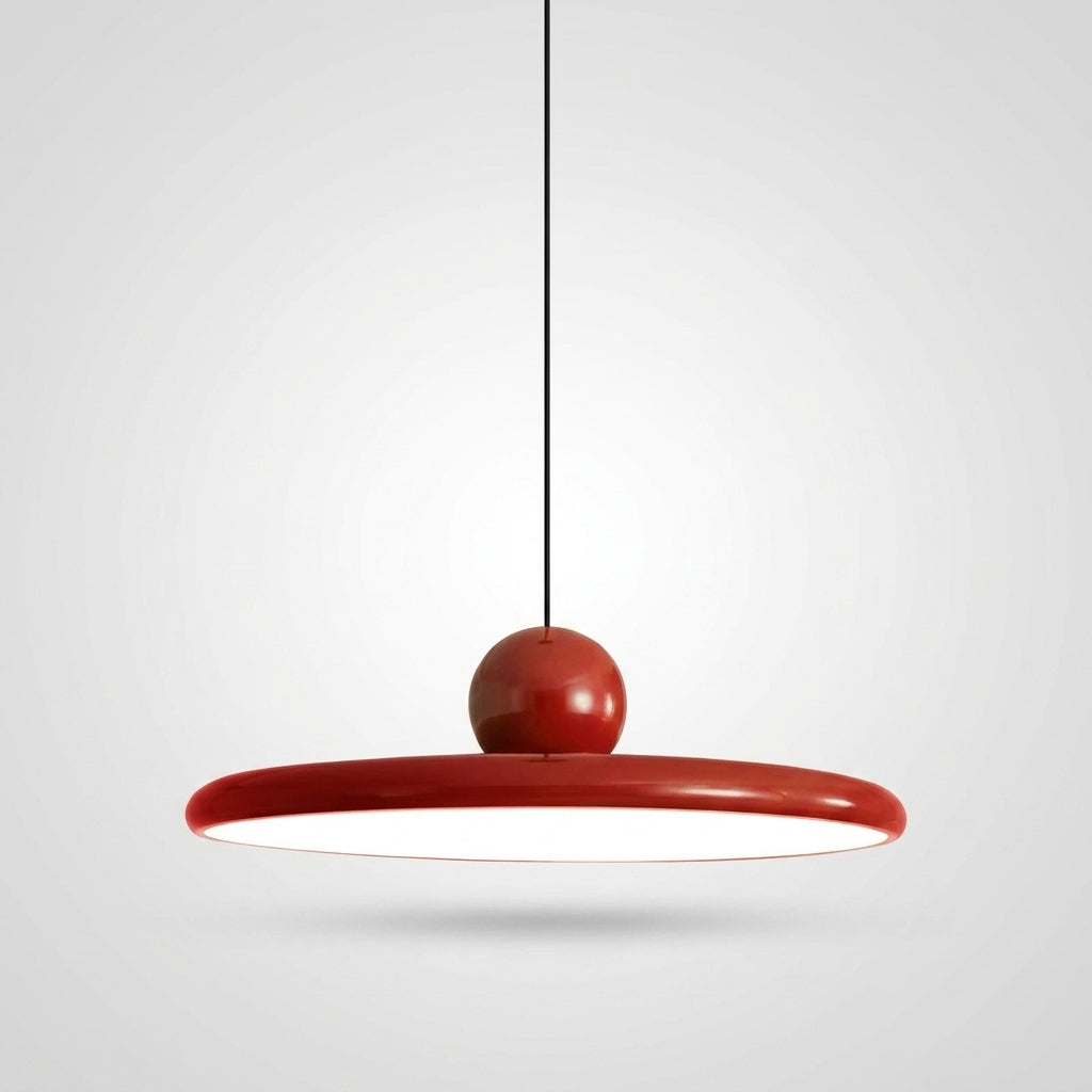Suspension Soucoupe en Fer et Résine Design Rétro