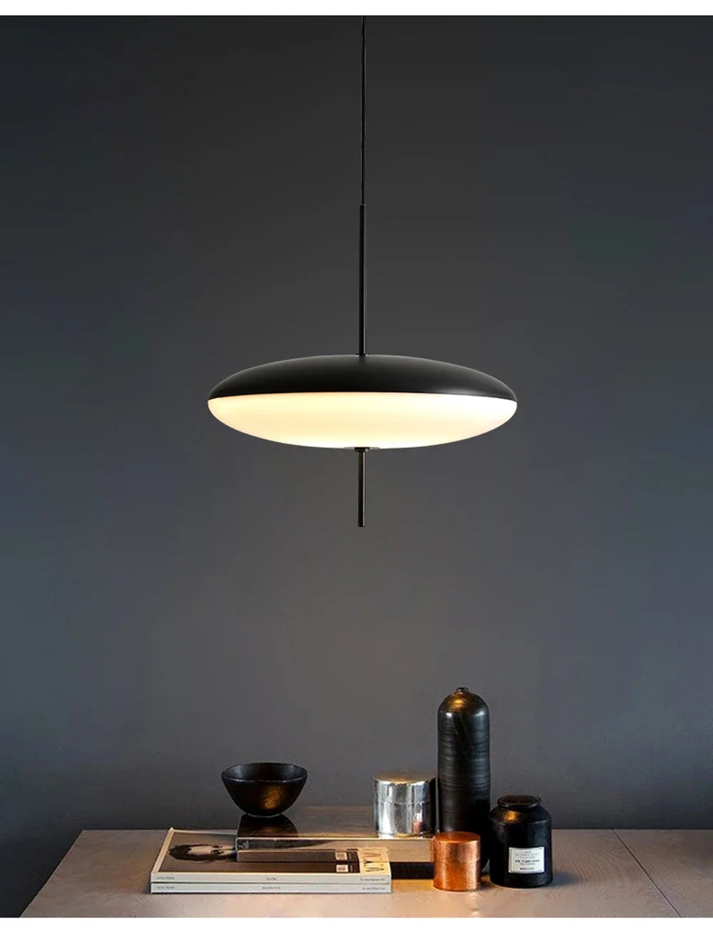 Suspension Soucoupe en Métal à LED