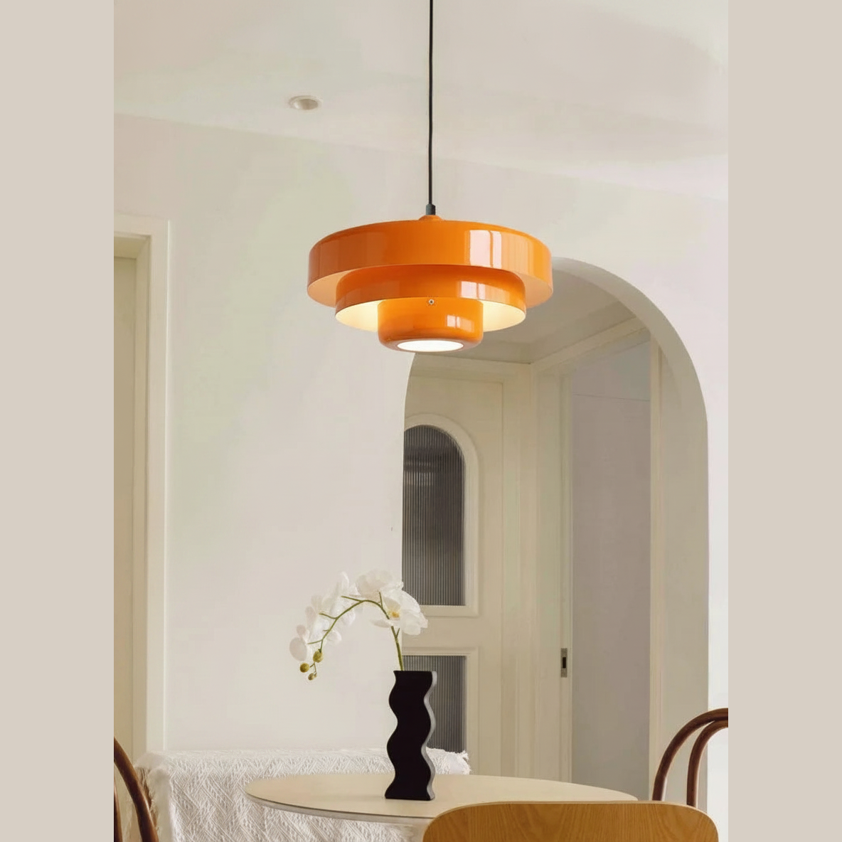 Suspension Soucoupe en Métal Design Rétro