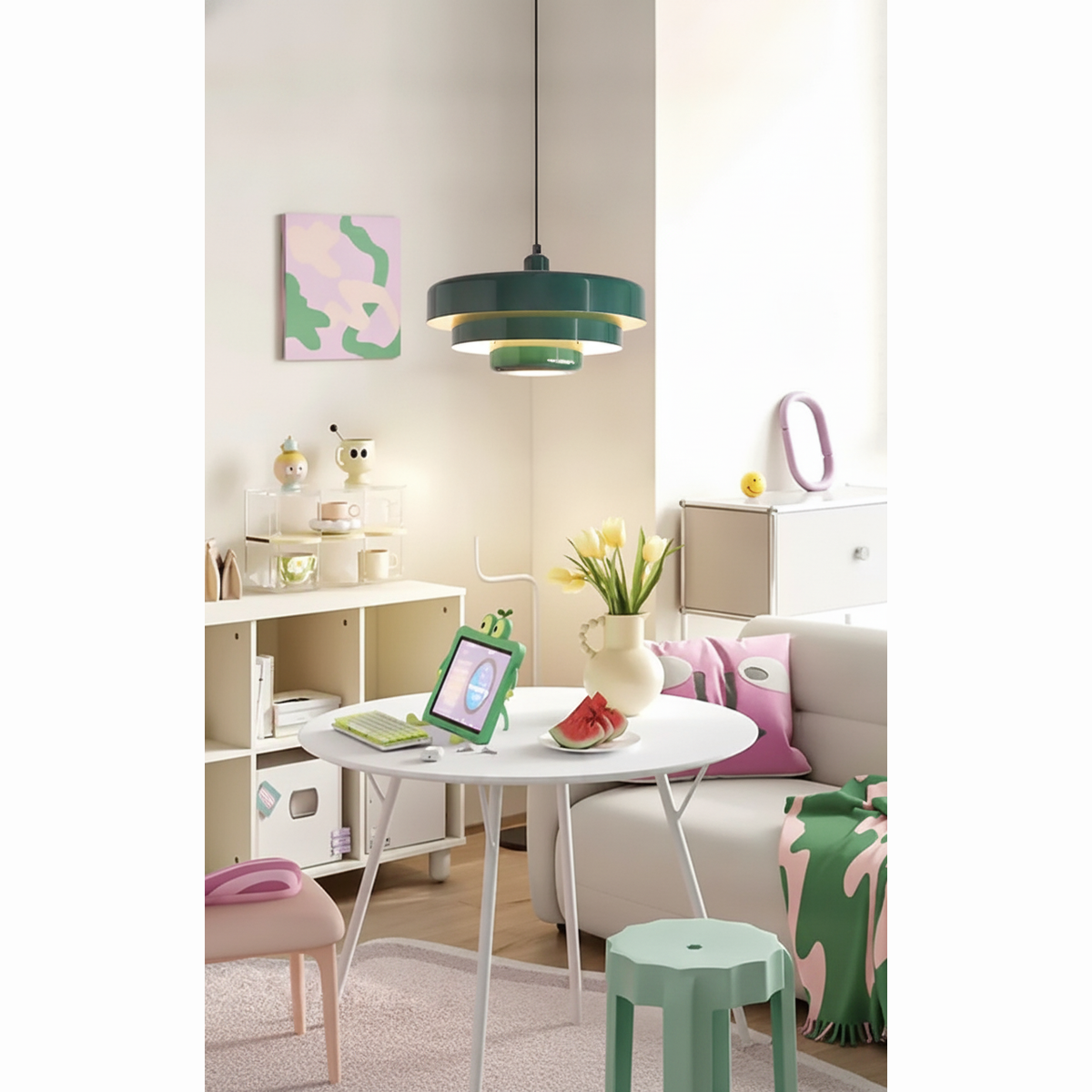 Suspension Soucoupe en Métal Design Rétro