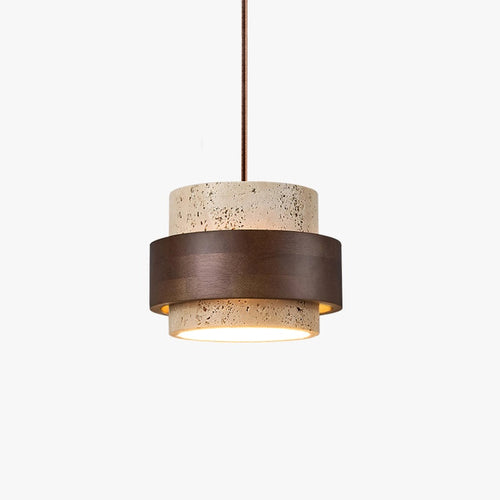 Suspension travertin pierre naturelle design contemporain