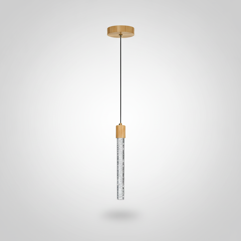 Suspension Tube en Cristal Dimmable