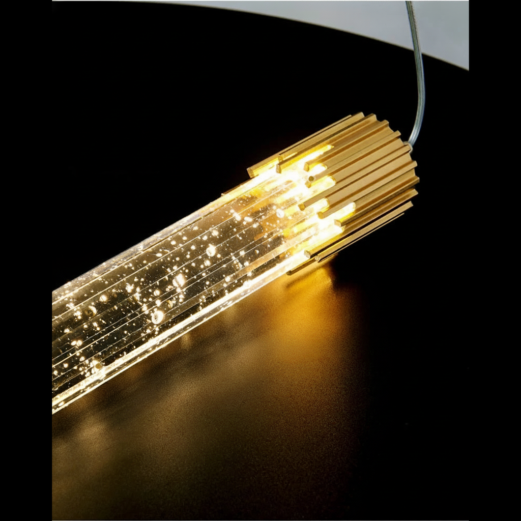 Suspension Tube en Cristal Dimmable
