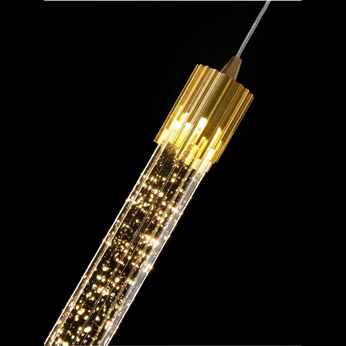 Suspension Tube en Cristal Dimmable