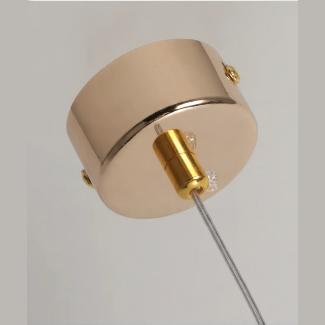 Suspension Tube en Cristal Finition Dorée Design Moderne