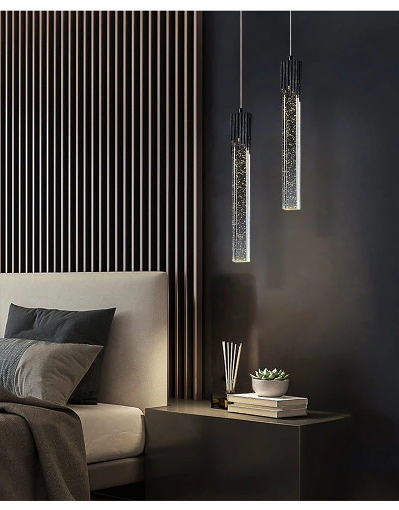 Suspension Tube en Cristal Scintillant