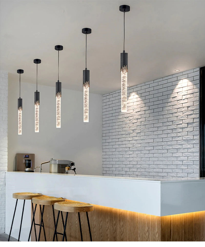 Suspension Tube en Cristal Scintillant