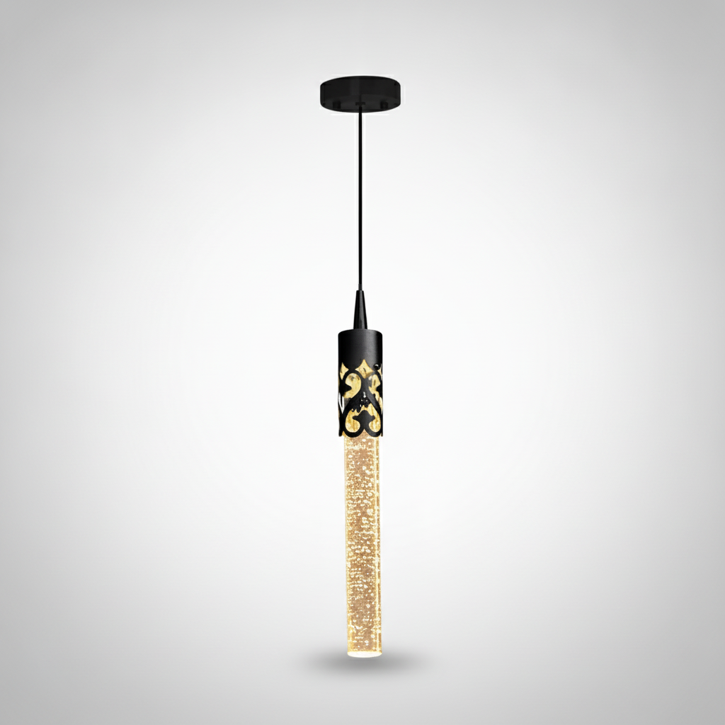 Suspension Tube en Cristal Scintillant