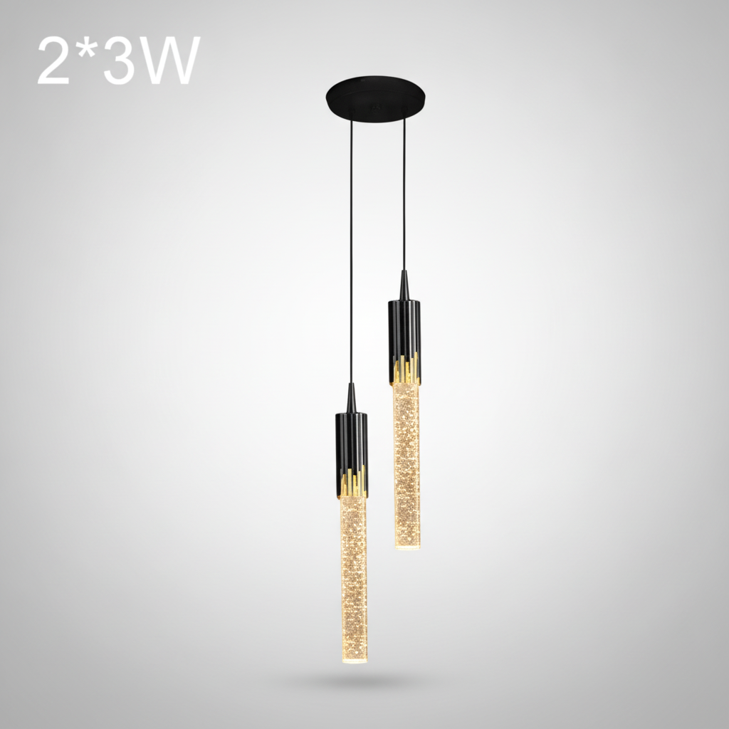 Suspension Tube en Cristal Scintillant