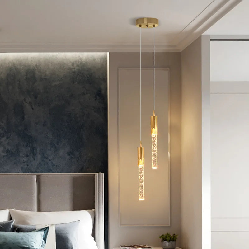 Suspension Tube en Cristal Scintillant