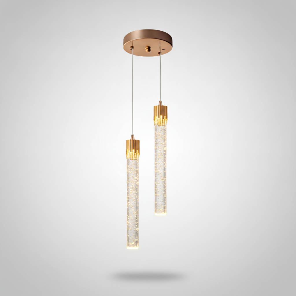 Suspension Tube en Cristal Scintillant