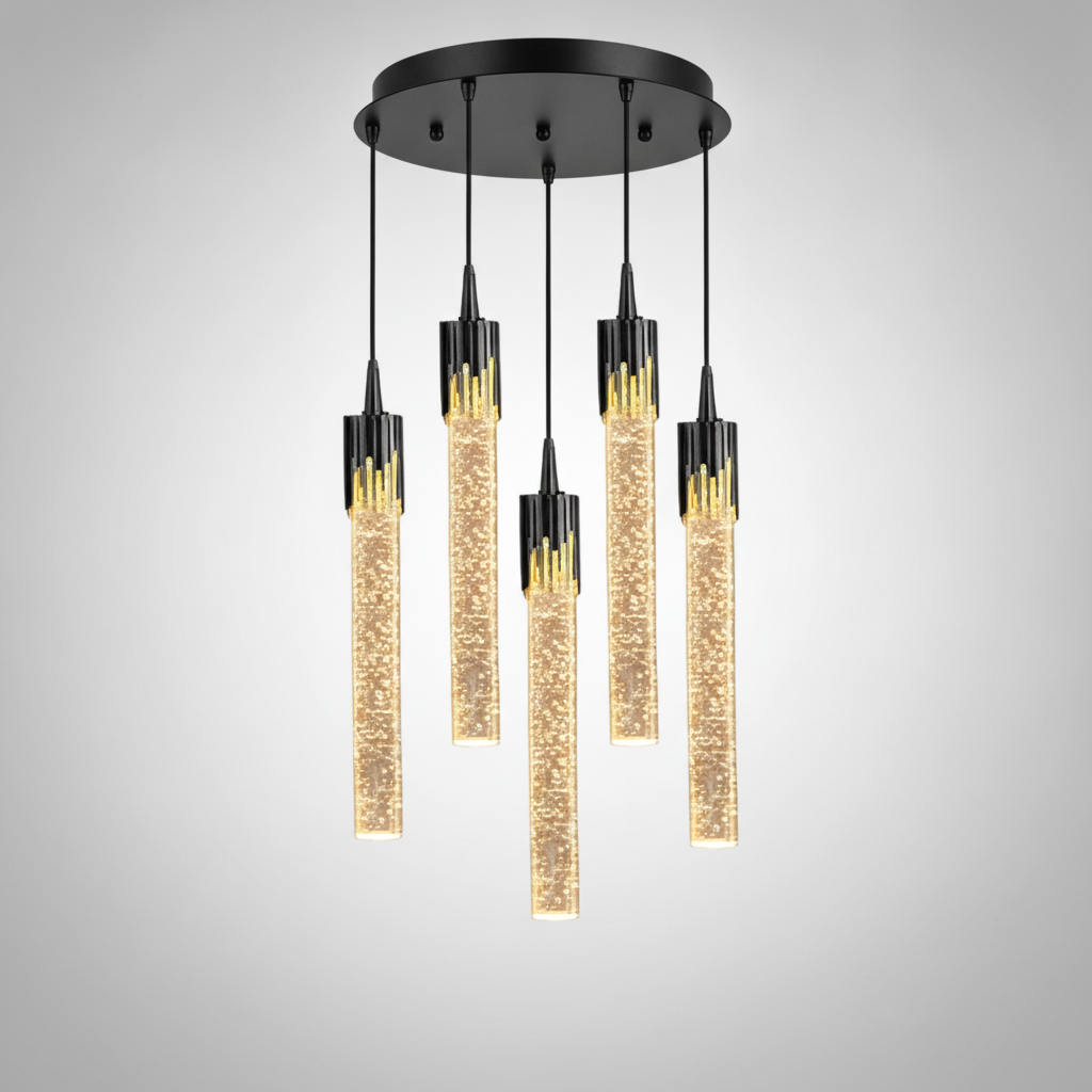 Suspension Tube en Cristal Scintillant