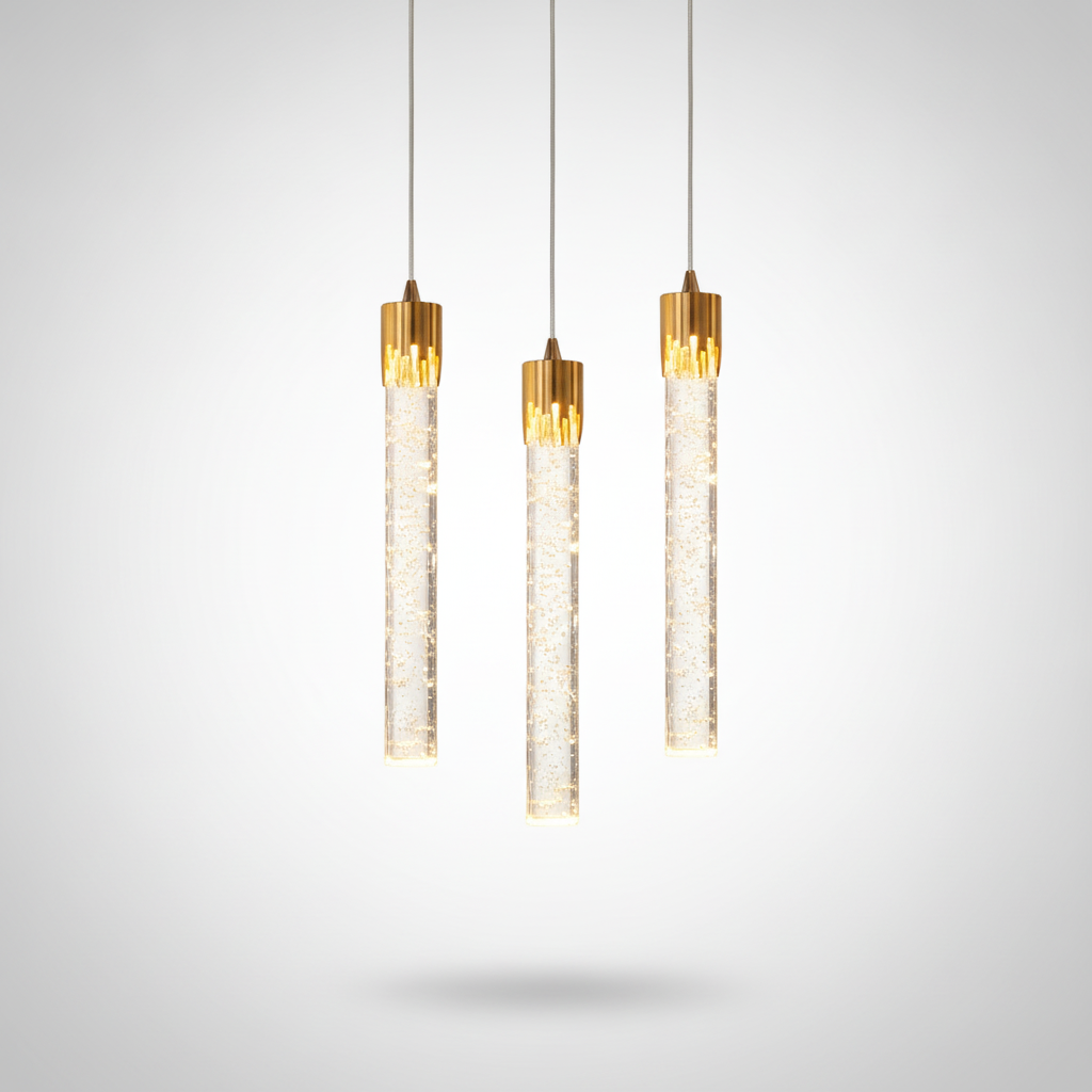 Suspension Tube en Cristal Scintillant