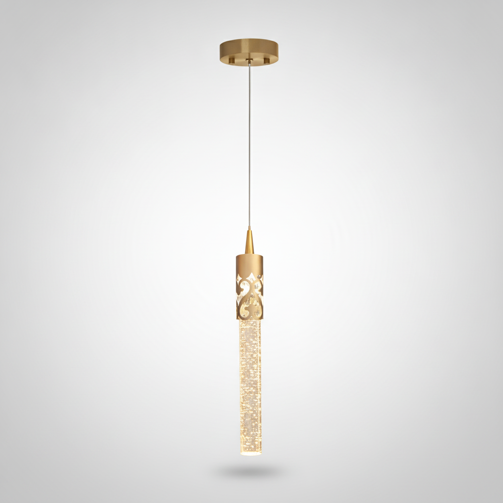 Suspension Tube en Cristal Scintillant