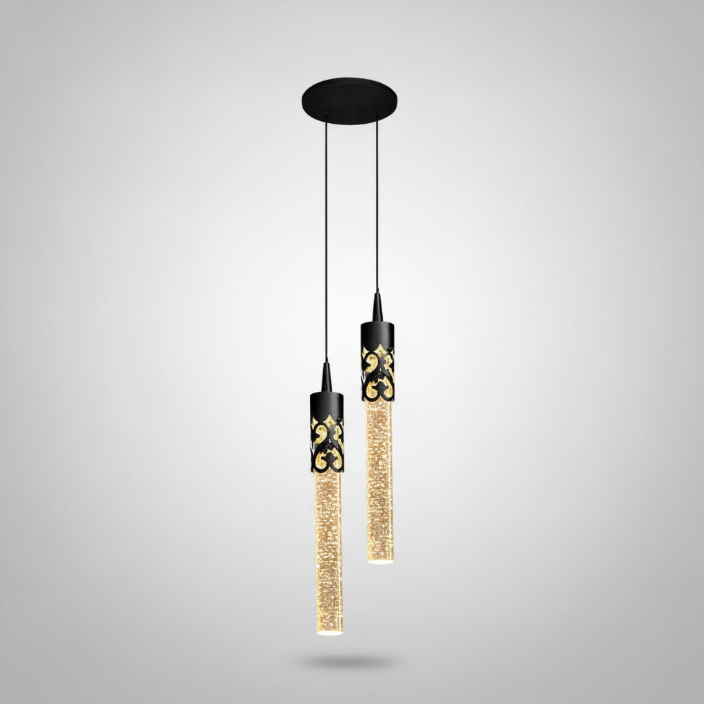 Suspension Tube en Cristal Scintillant