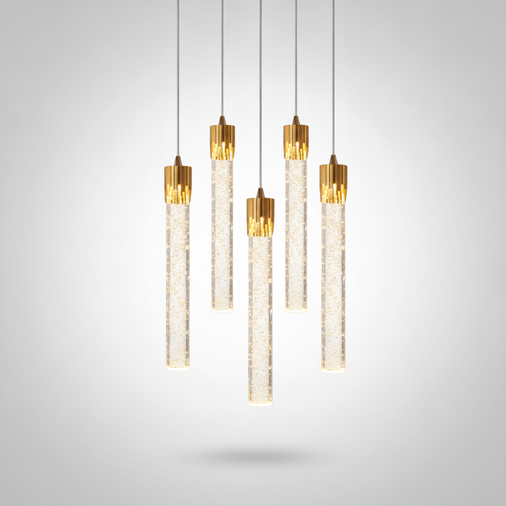 Suspension Tube en Cristal Scintillant