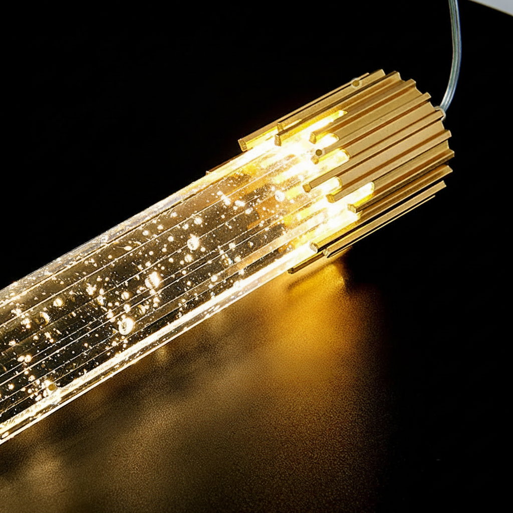 Suspension Tube en Cristal Scintillant