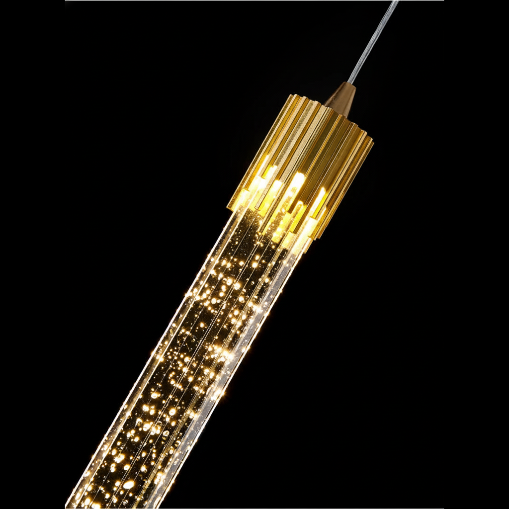 Suspension Tube en Cristal Scintillant