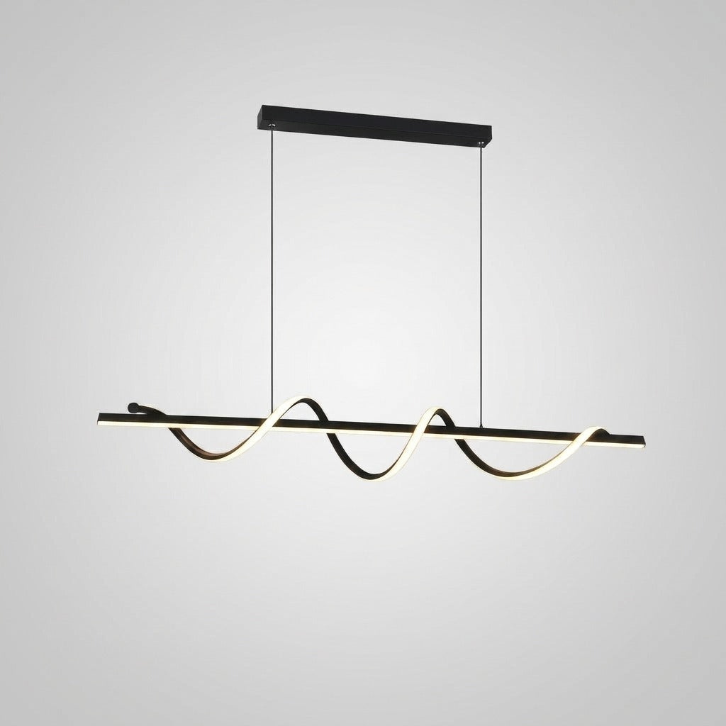 Suspension vague et barre linéaire en métal design moderne